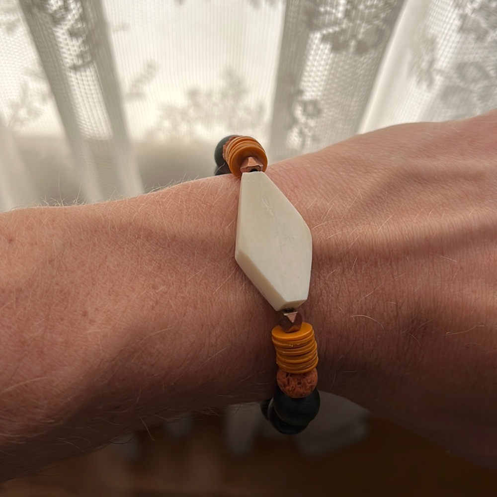 Unique beaded stacking bracelet